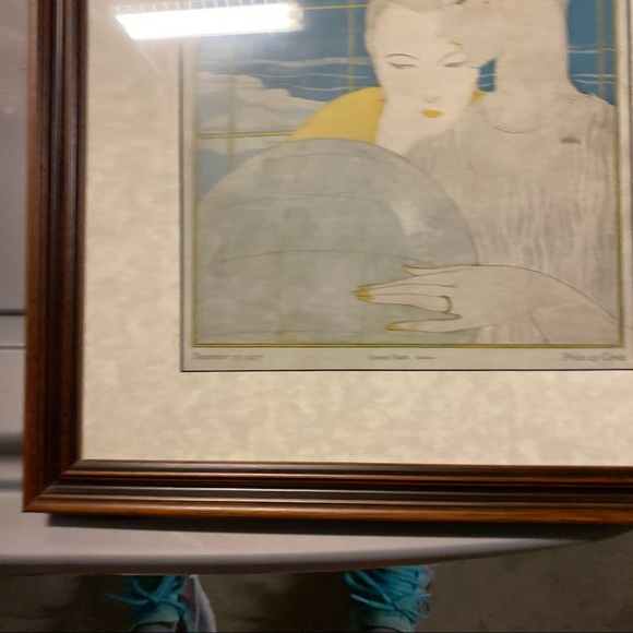 A Vintage Vogue Magazine Cover of Two Women Framed - Picture 8 of 13